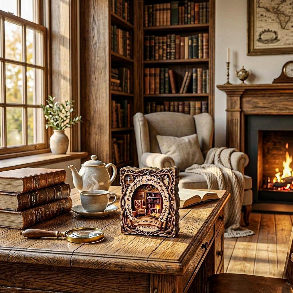 Personalized Lord of the Rings Wooden Block, Fantasy Book Tolkien Decor With Name And Quote, Fantasy Wooden Book Nook Decor, Book Lover Gift