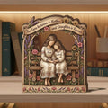 Personalized Mother Daughter Wooden Block Gift, Custom Mom and Daughter 3D Effect Printed Wood Sign, Mother's Day Keepsake, Gift For Mom