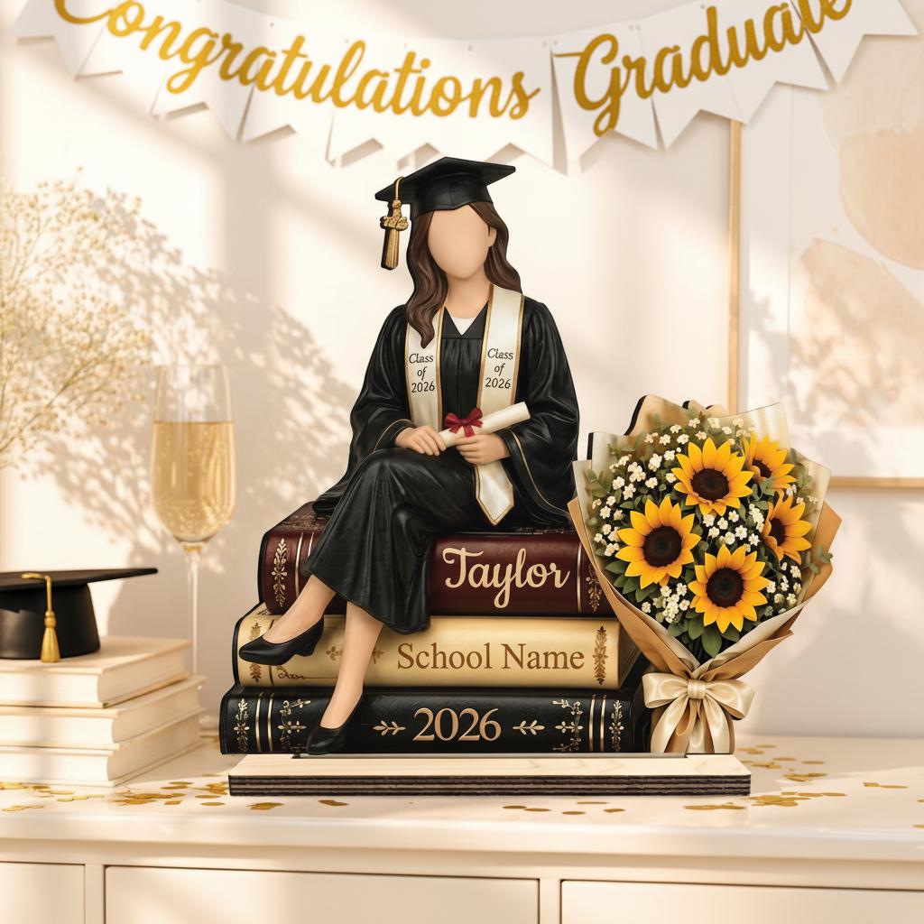 Personalized Graduation Wooden Block Gift,Graduation Plaque,Graduation Gift,Congrats Gift for Friend,Graduation Decoration 2026,Gift for Son