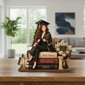 Personalized Lawyer Graduation Wooden Block: Custom Law School Desk Plaque Gift