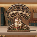 Personalized Mother Daughter Wooden Block, Custom Name Wooden Sign, 3D Effect Printed Wood Sign, Tree of Life, Mother's Day Keepsake