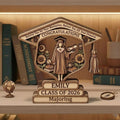 Personalized Graduation Wooden Block Class of 2026, Custom Name Senior Gift, 3D Effect Printed Wood Sign, High School College Grad Gift